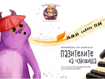 Премиерата на книгата "Пазителите на чудовища" ще бъде на 24 октомври в РБ "Любен Каравелов"